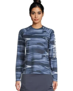 Activewear|Shirts & Tops|Columbia Super Tidal Tee Long Sleeve Shirt Collegiate Navy Obsidian