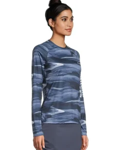 Activewear|Shirts & Tops|Columbia Super Tidal Tee Long Sleeve Shirt Collegiate Navy Obsidian