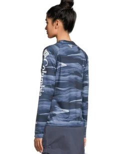 Activewear|Shirts & Tops|Columbia Super Tidal Tee Long Sleeve Shirt Collegiate Navy Obsidian