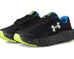 Under Armour Kids Shoes<Surge 4 (Big Kid) Black/High Vis Yellow/White