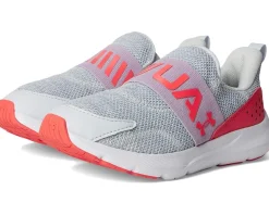 Under Armour Kids Surge 3 Slip-On (Big Kid) Halo Gray/Fresh Orchid/Venom Red Outlet