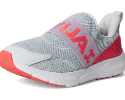 Under Armour Kids Surge 3 Slip-On (Big Kid) Halo Gray/Fresh Orchid/Venom Red Outlet