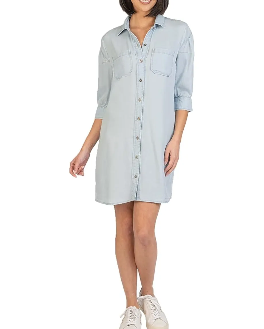 Dresses|Dresses|KUT from the Kloth Sylvia Shirtdress Light Wash