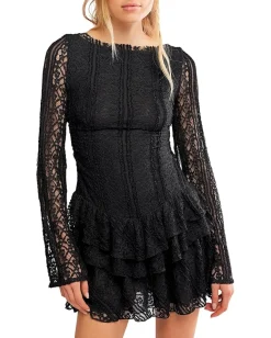 Dresses|Dresses|Free People Tabby Lace Mini Black