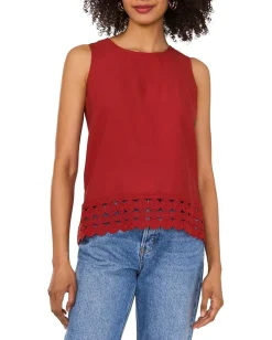 Shirts & Tops|Shirts & Tops|Vince Camuto Tanks Blouse with Lace Hem Chilli