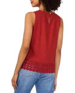 Shirts & Tops|Shirts & Tops|Vince Camuto Tanks Blouse with Lace Hem Chilli