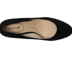 Heels|Heels|LifeStride Taylor Block Heel Dress Shoes Black Fabric