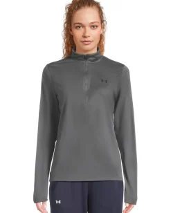 Activewear|Shirts & Tops|Under Armour Tech 1/2 Zip Solid Castlerock/Black