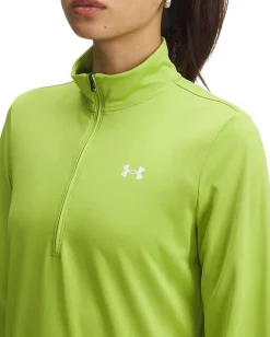 Activewear|Shirts & Tops|Under Armour Tech 1/2 Zip Solid Green Vibe/White