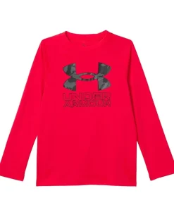 Under Armour Kids Tech Hybrid Print Long Sleeve (Big Kids) Racer Red/Black Sale