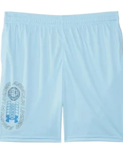 Clothing|Under Armour Kids Tech Summer Shorts (Big Kid) Stream/Midnight Navy/Ether Blue