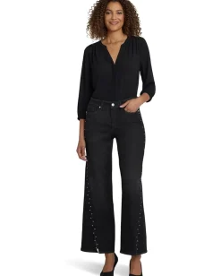 Women NYDJ Teresa Wide Leg Rhinestone Jean in