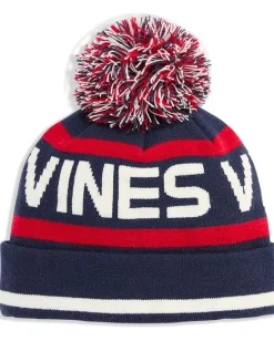 Accessories|Hats|Vineyard Vines Text Logo Pom Beanie Multi