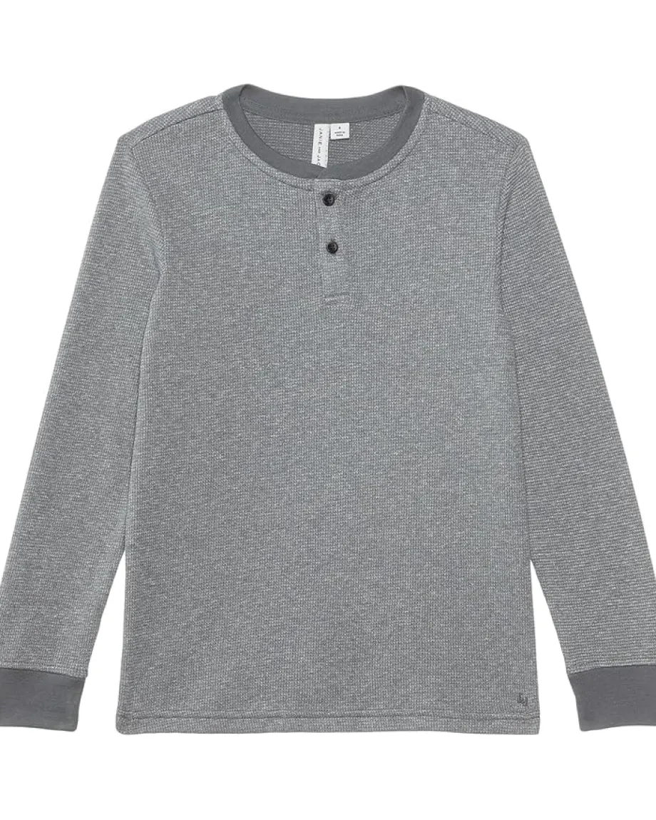 Kids/BOY Janie and Jack Textured Stripe Henley (Toddler/Little Kid/Big Kid)