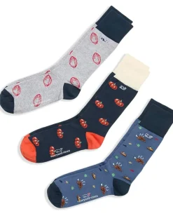 Vineyard Vines Thanksgiving Icons 3-pack Socks Multicolor Sale