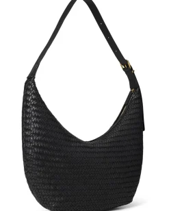 Women Madewell The Essential Curve Shoulder Bag in Handwoven Leather