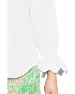 Lilly Pulitzer Shirts & Tops|Shirts & Tops<The Ricrac Lilly Shirt Resort White