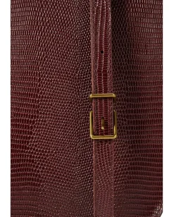 Women Madewell The Toggle Crossbody Bag in Lizard-Stamped Leather