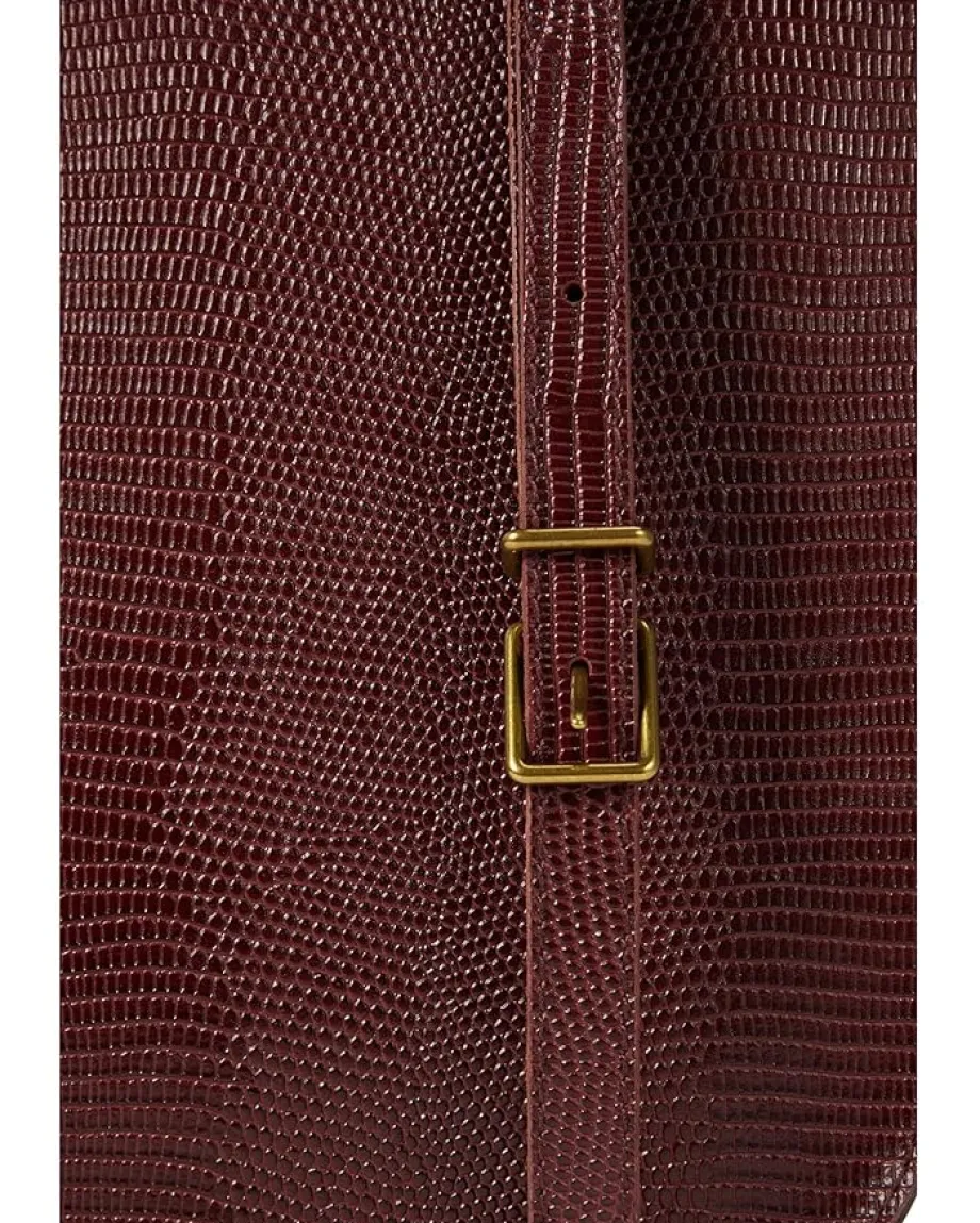 Women Madewell The Toggle Crossbody Bag in Lizard-Stamped Leather