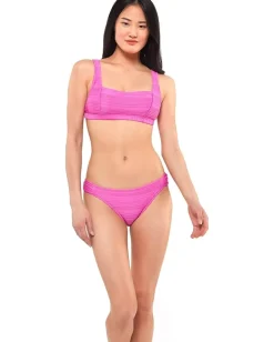 Jessica Simpson Thick Strap Retro Bra Top Fuchsia Discount