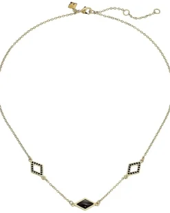 Rebecca Minkoff Jewelry|Jewelry<Three Diamond Necklace Gold/Black