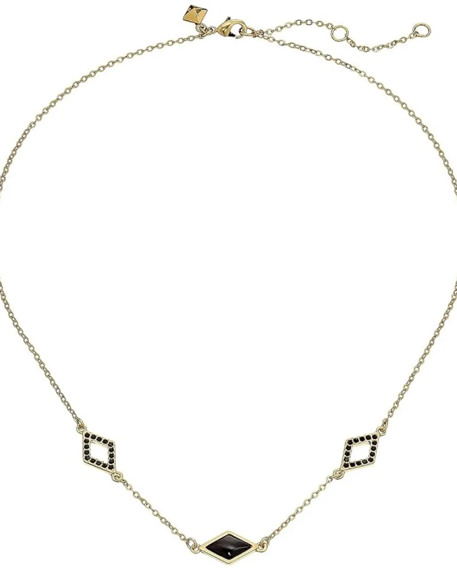 Rebecca Minkoff Jewelry|Jewelry<Three Diamond Necklace Gold/Black