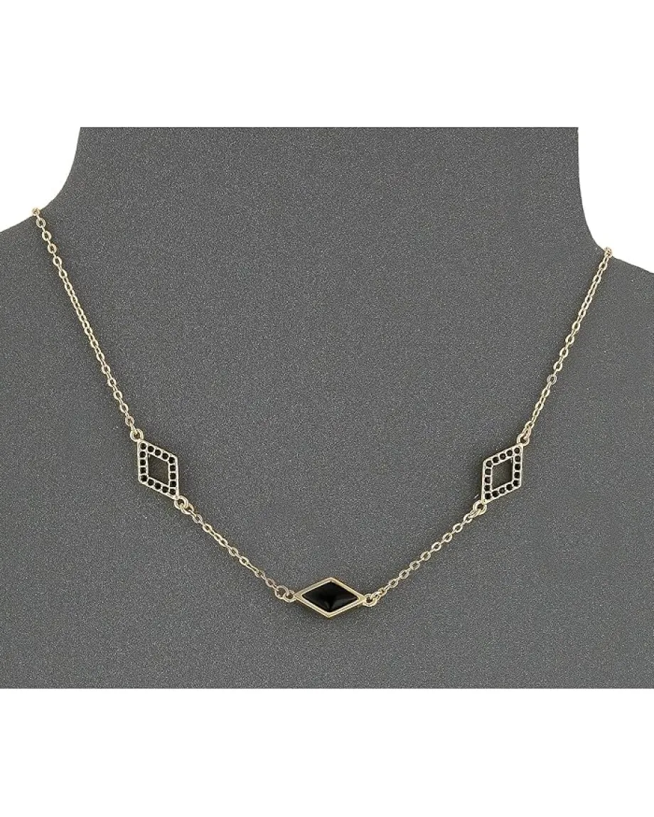Rebecca Minkoff Jewelry|Jewelry<Three Diamond Necklace Gold/Black