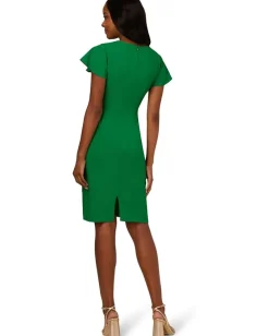 Adrianna Papell Dresses|Dresses<Tie Front Flutter Midi Dress Palm Leaf