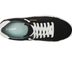 Dr. Scholl's Time Off Knit Lace Up Sneaker Black Fabric Discount