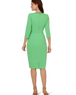 Women Adrianna Papell Tipped Crepe Tie Dress