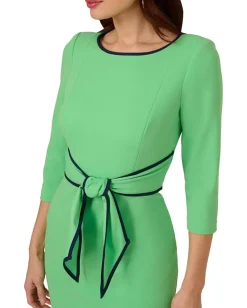 Women Adrianna Papell Tipped Crepe Tie Dress