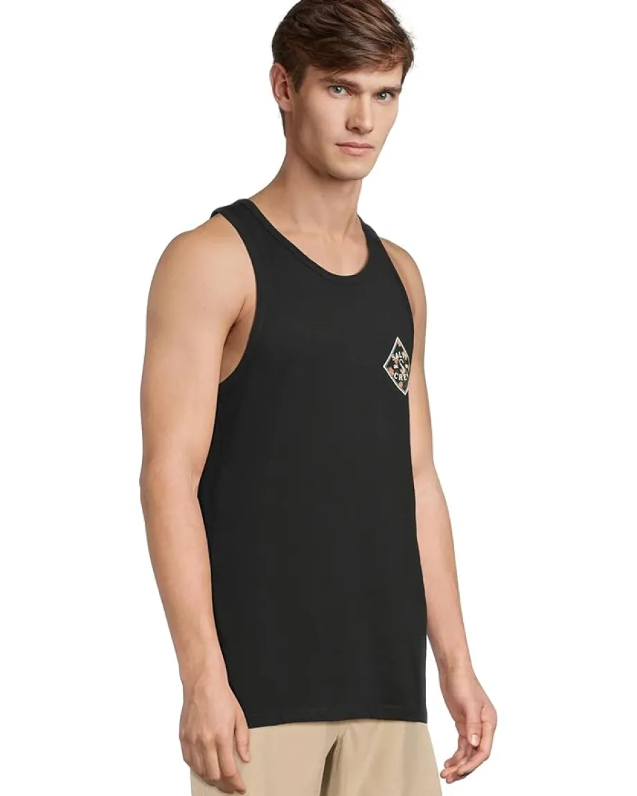 Activewear|T-Shirts|Salty Crew Tippet Fill Tank Black