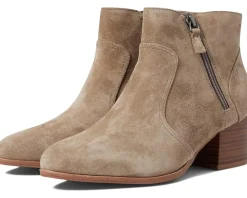Johnston & Murphy Trista Double Zip Bootie Taupe Suede