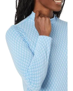 Women adidas Golf Ultimate365 Heat.Rdy Mock Long Sleeve Golf Polo Shirt