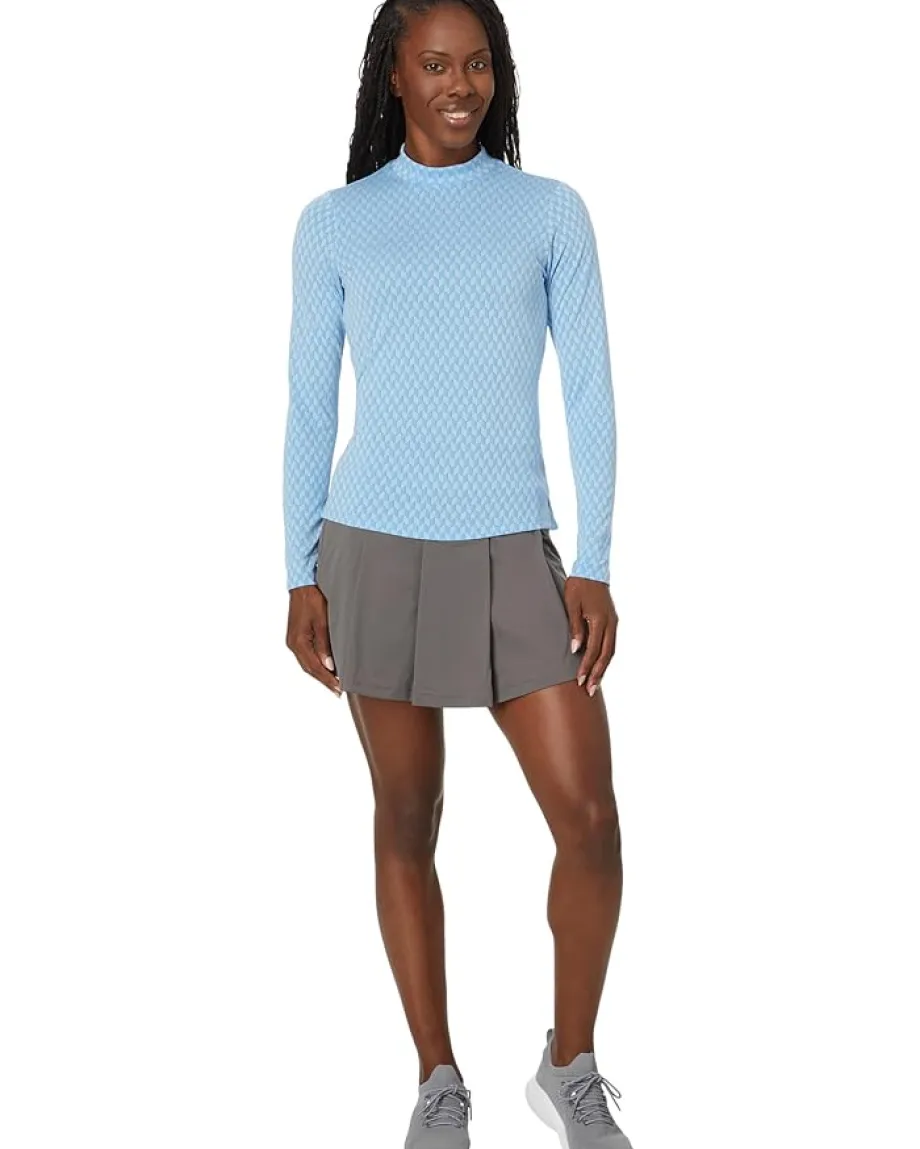 Women adidas Golf Ultimate365 Heat.Rdy Mock Long Sleeve Golf Polo Shirt