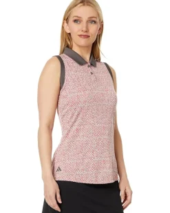 Women adidas Golf Ultimate365 Jacquard Sleeveless Polo