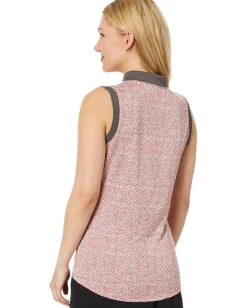 Women adidas Golf Ultimate365 Jacquard Sleeveless Polo