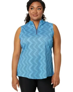 adidas Golf Activewear|Shirts & Tops<Ultimate365 Ottoman Sleeveless Polo Semi Blast Blue