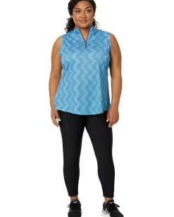 adidas Golf Activewear|Shirts & Tops<Ultimate365 Ottoman Sleeveless Polo Semi Blast Blue