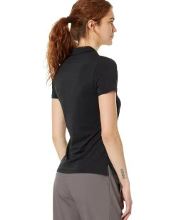 Activewear|Shirts & Tops|adidas Golf Ultimate365 Solid Sleeveless Golf Polo Shirt Black