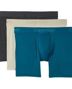 Calvin Klein Underwear Activewear<Ultra Soft Modern Modal Boxer Brief Charcoal Heather/Aloe Essence/Teal Marine