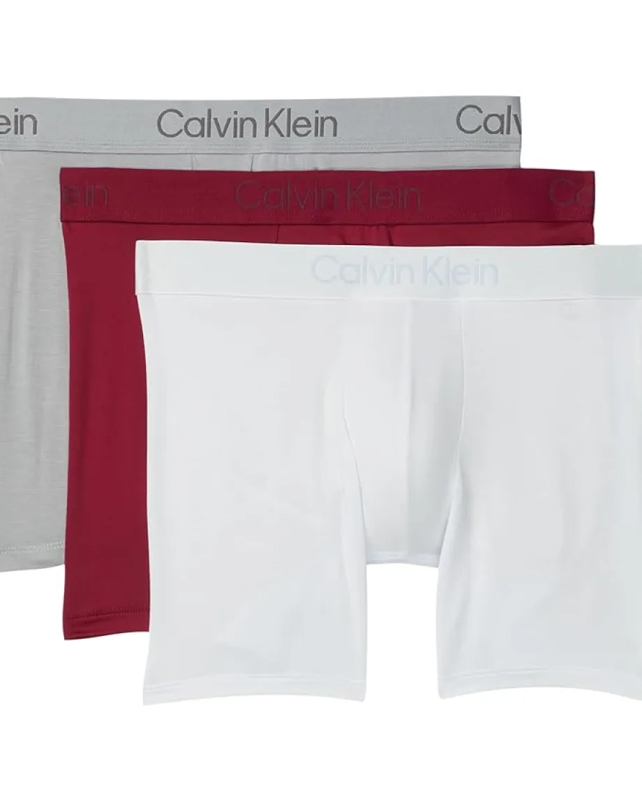 Calvin Klein Underwear Activewear<Ultra Soft Modern Modal Boxer Brief Greatest Grey/Beet Red/Icy Grey