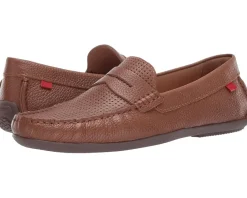 Marc Joseph New York Loafers|Loafers<Union Street Perforated Cognac Grainy Perforated