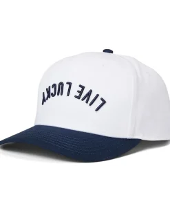 Accessories|Accessories|Black Clover Upside Down Luck 2 Adjustable Hat White/Navy Hat/3d Embroidery