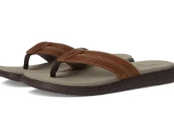 Johnston & Murphy Sandals|Sandals<Upton Flip Flop Brown Oiled Full Grain