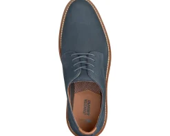 Oxfords|Oxfords|Johnston & Murphy Upton Plain Toe Navy Nubuck