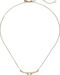 Rebecca Minkoff V Bar Necklace Gold Toned/Crystal Outlet