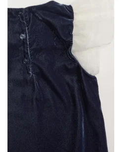 Janie and Jack Velvet Dress (Toddler/Little Kids/Big Kids) Dark Blue