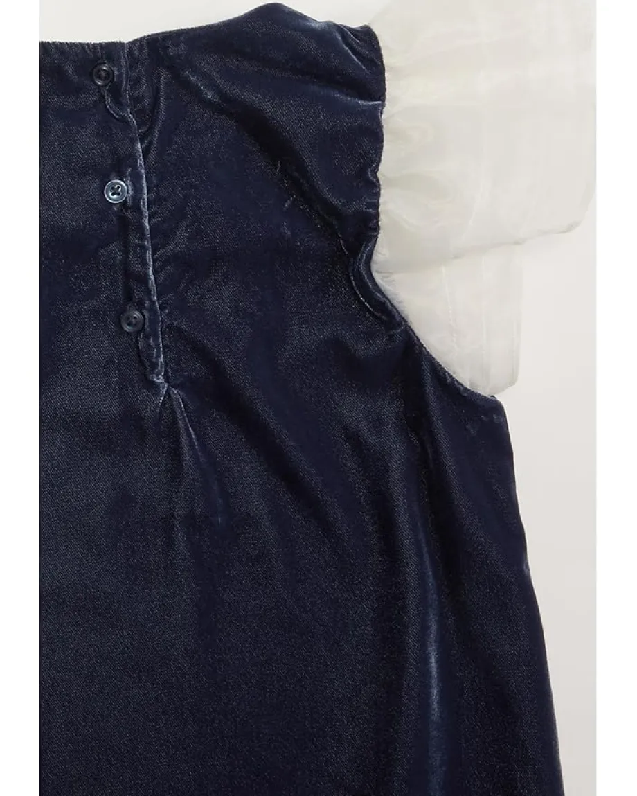 Janie and Jack Velvet Dress (Toddler/Little Kids/Big Kids) Dark Blue