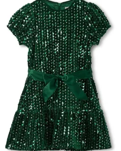 Hatley Kids Velvet Dress (Toddler/Little Kid/Big Kid) Green Best